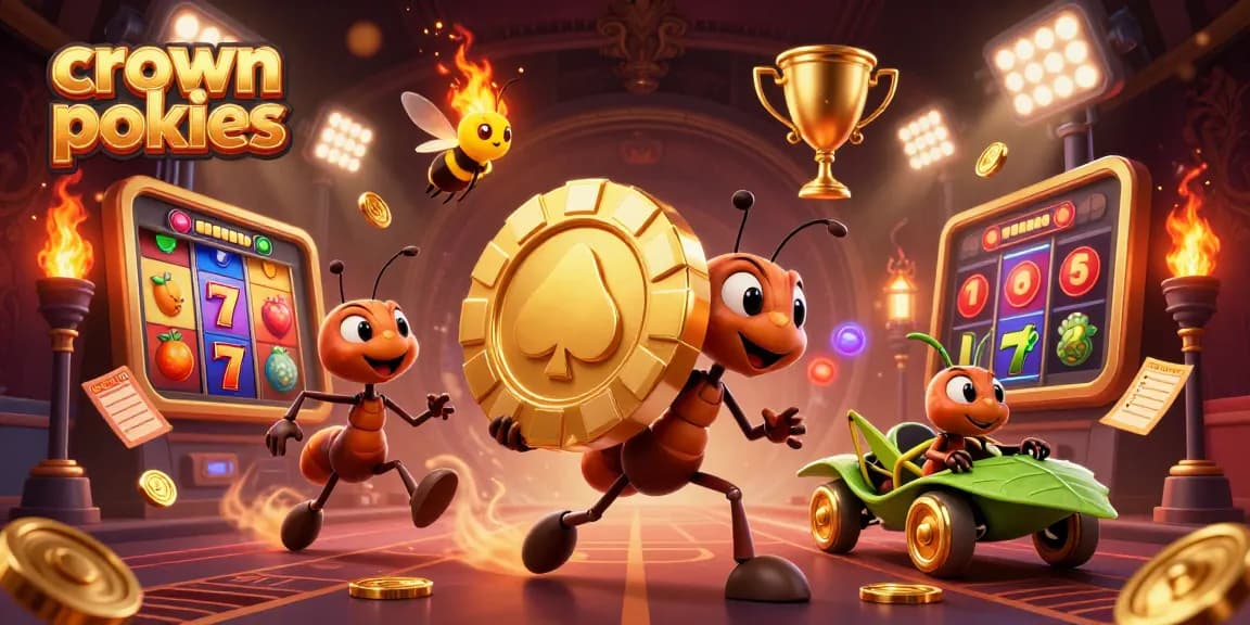 Spin and win with crown pokies in a thrilling heist adventure featuring playful characters and dynamic game elements.