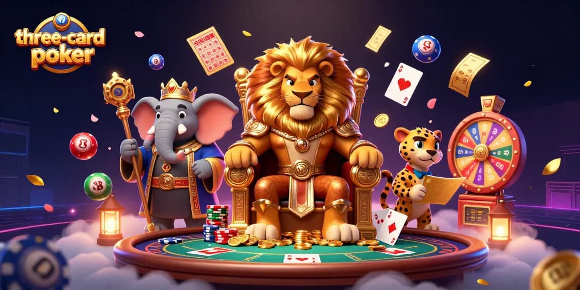Experience the thrill of three-card-poker with our vibrant scene of competitive gameplay and rich visuals.