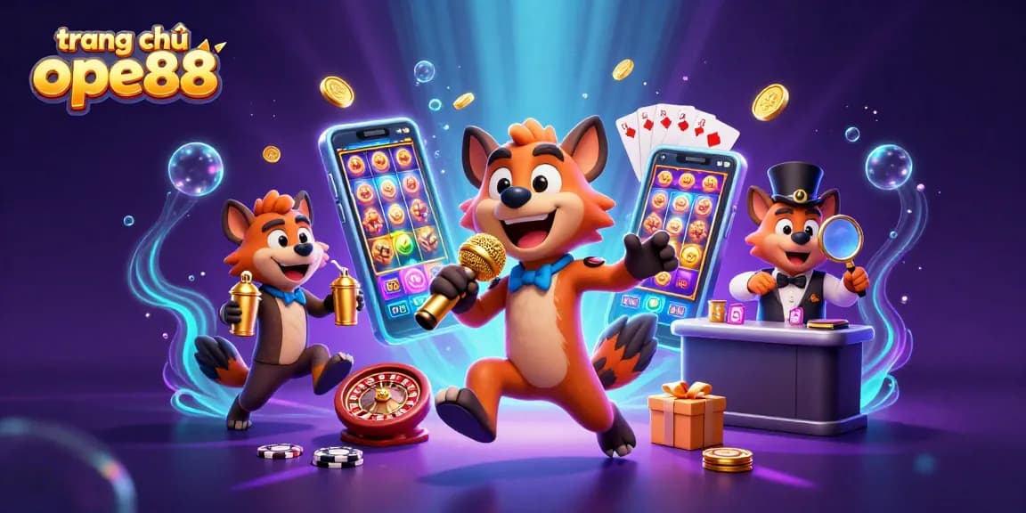 Experience the vibrant energy of trang chủ ope88 with 3D hyenas at a comedy casino club.