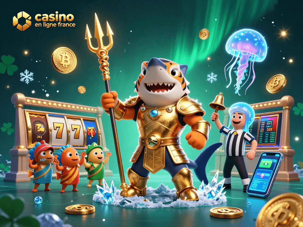 Jouez sur le casino en ligne France avec un tigre requin en armure et une ambiance riche en jeux