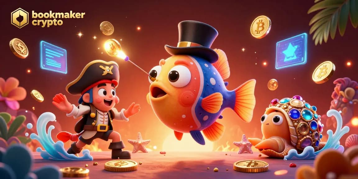 Évoluez avec bookmaker crypto et gagnez des jetons scintillants avec des personnages animés dans un décor immersif.