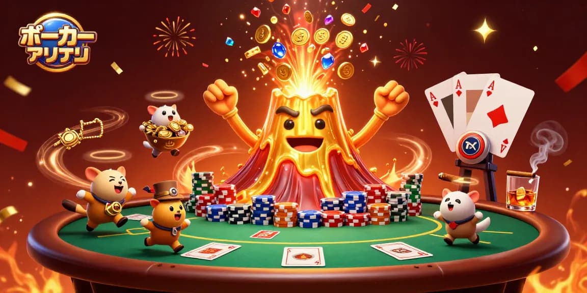 ポーカーアプリおすすめの景観が描かれた、トレーディング戦略を象徴するシーン。