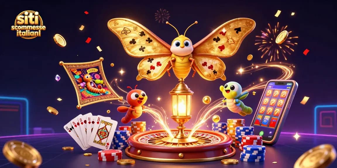 Scommettere con i migliori siti scommesse italiani in un'illustrazione 3D ricca di elementi casino