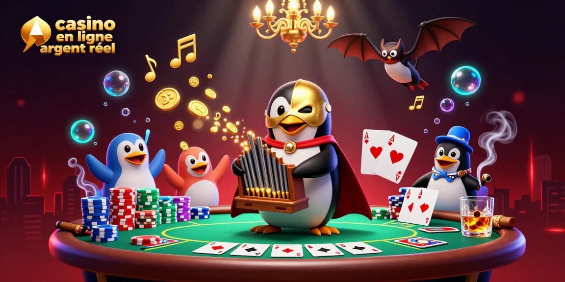 Venez découvrir le casino en ligne argent réel où un pingouin fantôme joue de l'orgue, tout en douceur de jeu.