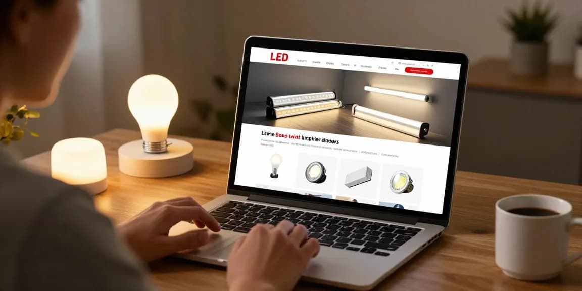 Banda LED product showcase for online shopping, featuring exclusive deals and reviews in an e-commerce setup.