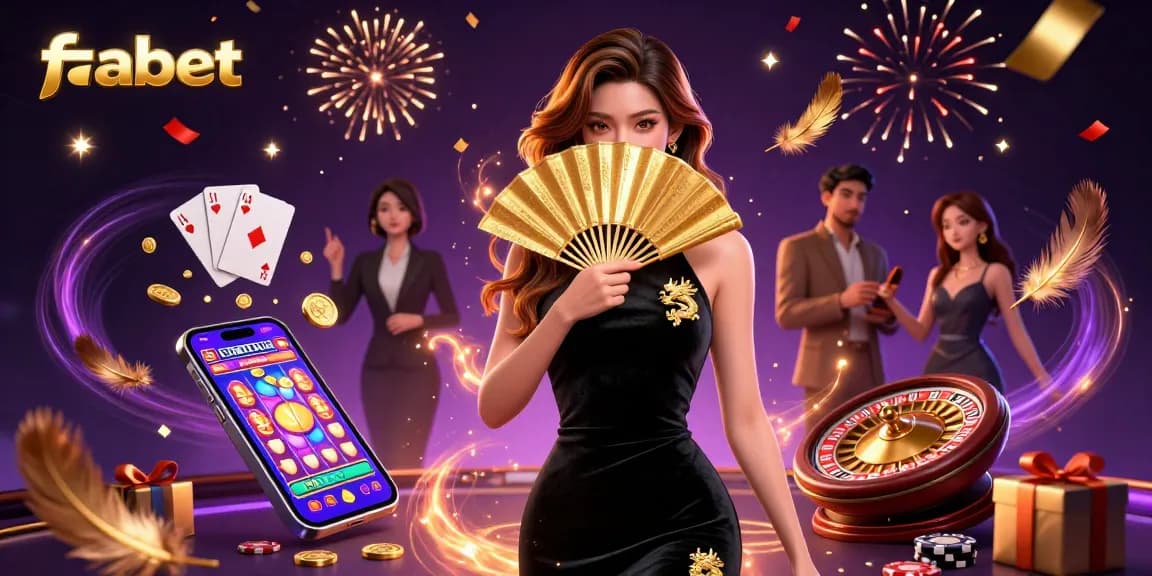 Engage with fabet through a lively slot game scene featuring stunning visuals and gambling excitement.