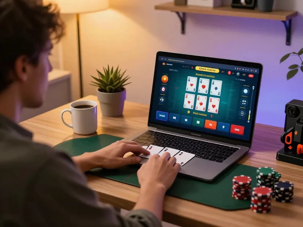 Engage with live blackjack on HWG500, showcasing a player focused on online gaming strategy.