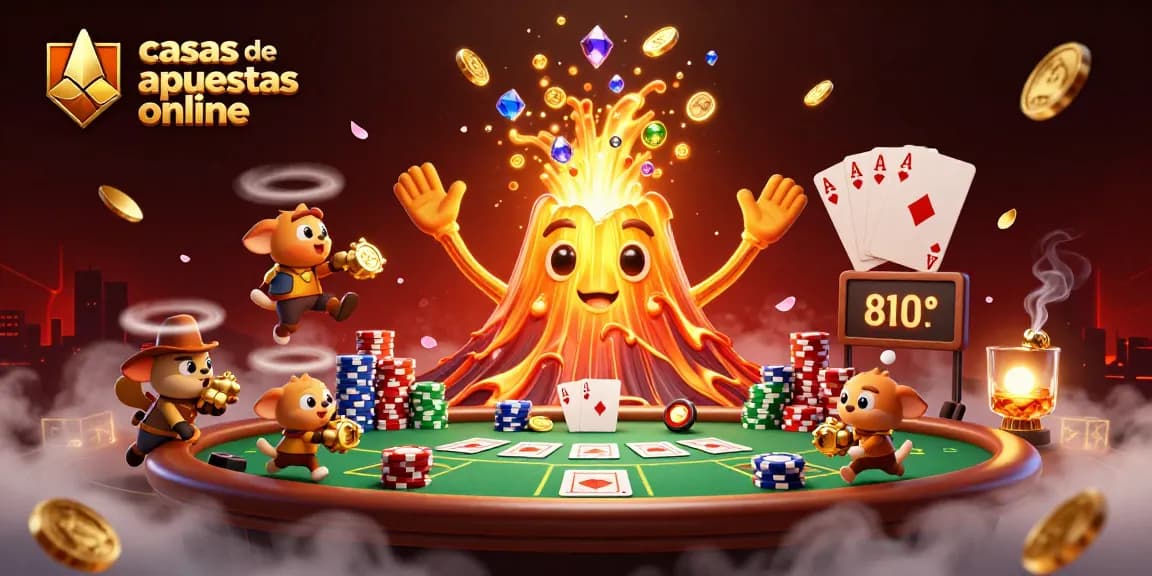 Apuesta segura en casas de apuestas online, volcán dorado y tesoros en un emocionante escenario