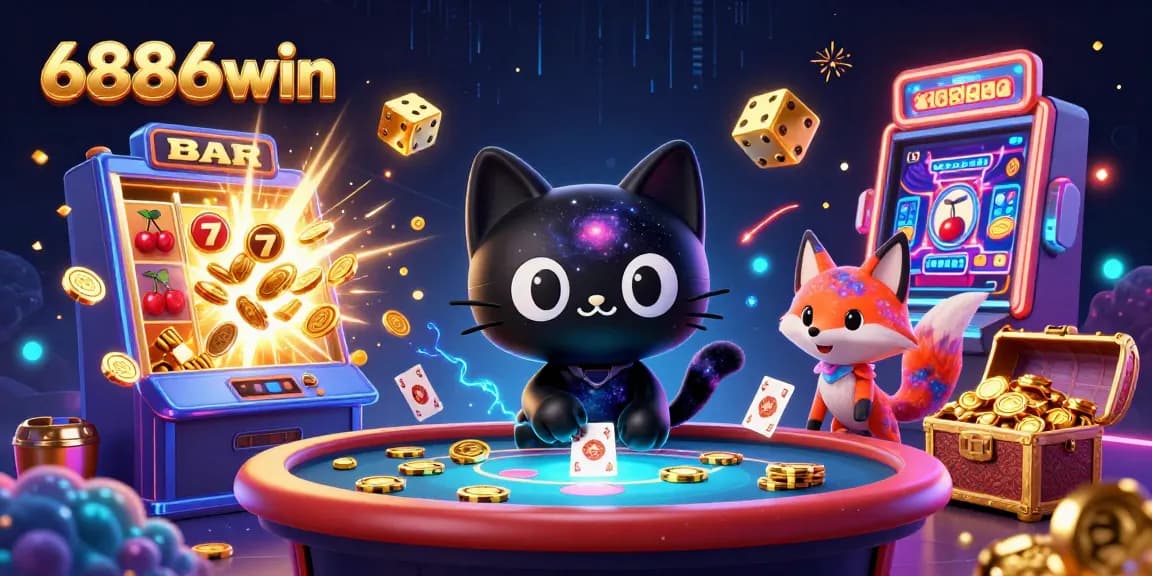 Experience thrilling gameplay at 6886win with vibrant casino elements and characters.