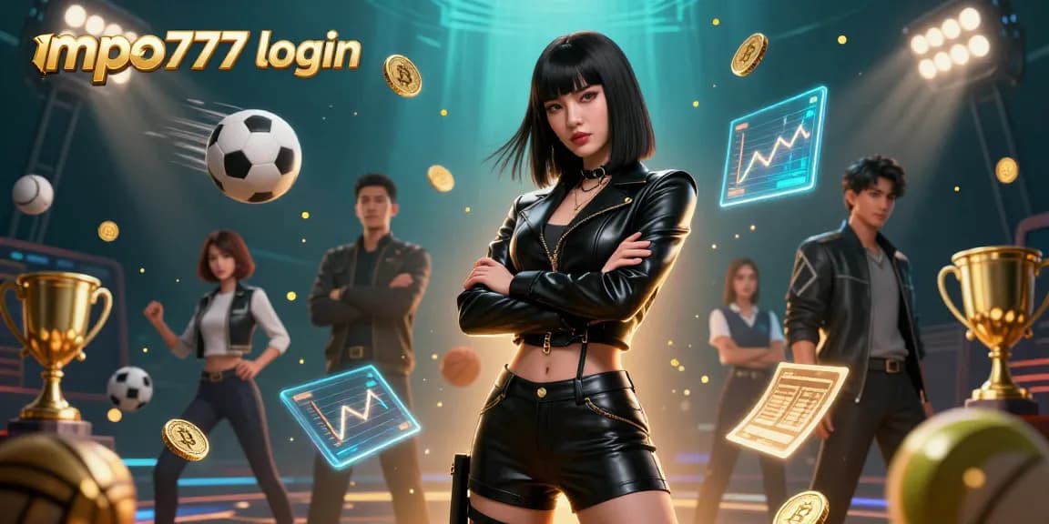 Bet on sports with MPO777 login, featuring an Asian woman in sleek attire and dynamic betting elements.