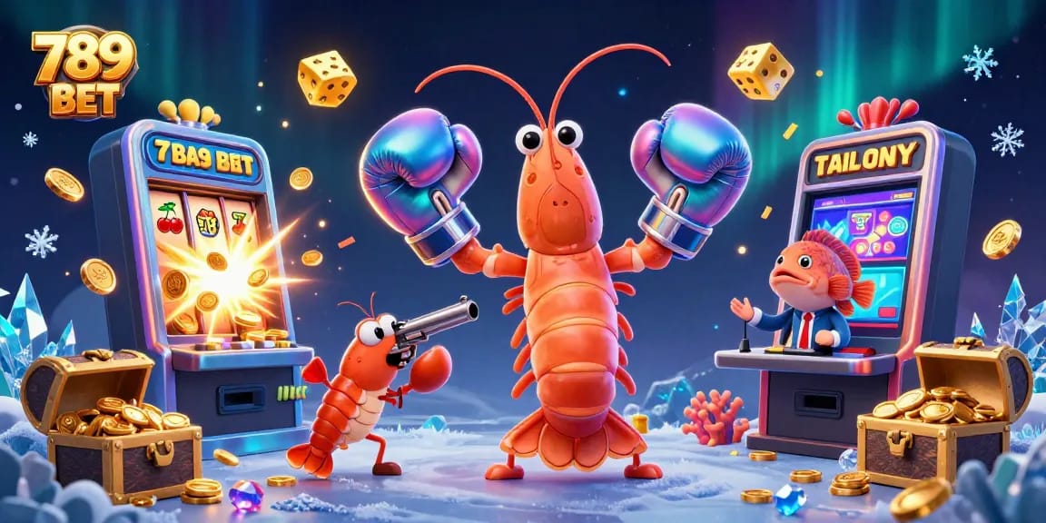Engage with thrilling games at 789 BET, featuring vibrant 3D illustration of ocean-themed casino fun.