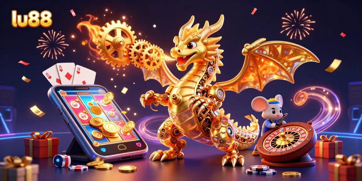 Engage with lu88's immersive gaming experience featuring vibrant slot games and dynamic casino elements.