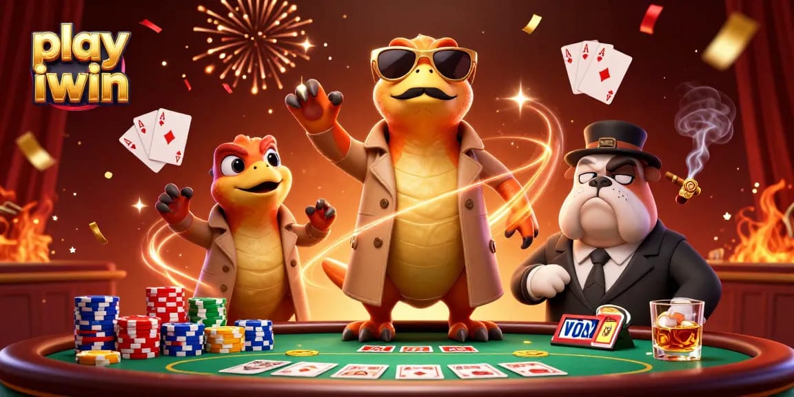 Engage in exciting games at play iwin with raptors in a trench coat entering a VIP casino lounge.