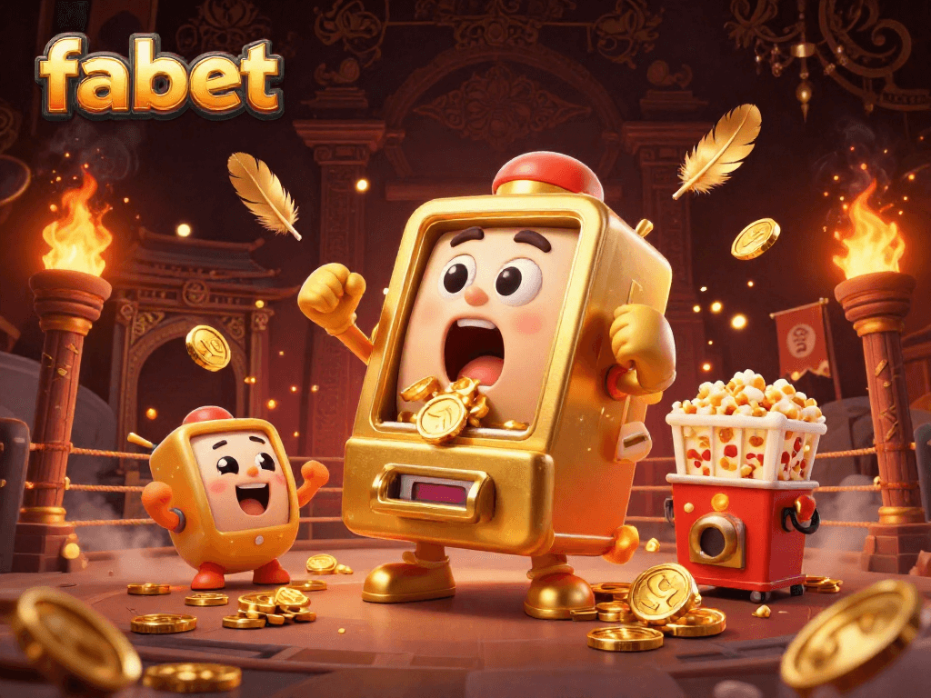 Experience fabet's thrilling jackpot moments with animated slot machines celebrating wins in an engaging casino atmosphere.