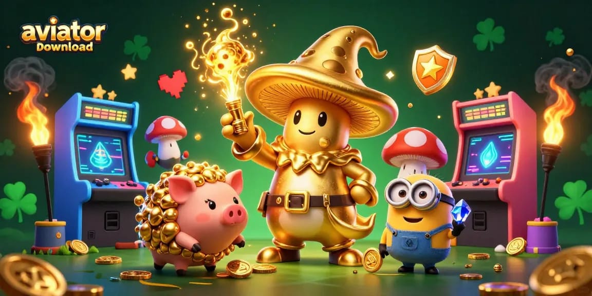 Play the aviator download game with magical characters in a vibrant casino setting.