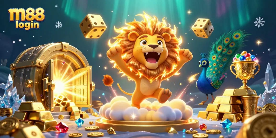 Experience winning thrills at m88 login with vibrant casino elements and exciting illustrations.