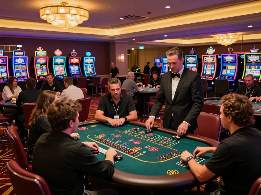 NoHu gameplay unfolds at an exciting blackjack table, showcasing players making strategic bets.