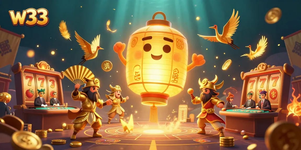 Experience thrilling gameplay at w33 casino with golden symbols and dynamic slot elements.