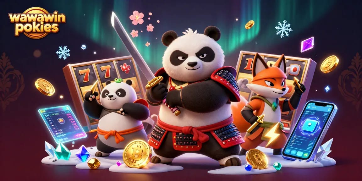 Engage with wawawin pokies, thriving on energetic samurai and ninja amidst vibrant casino elements.