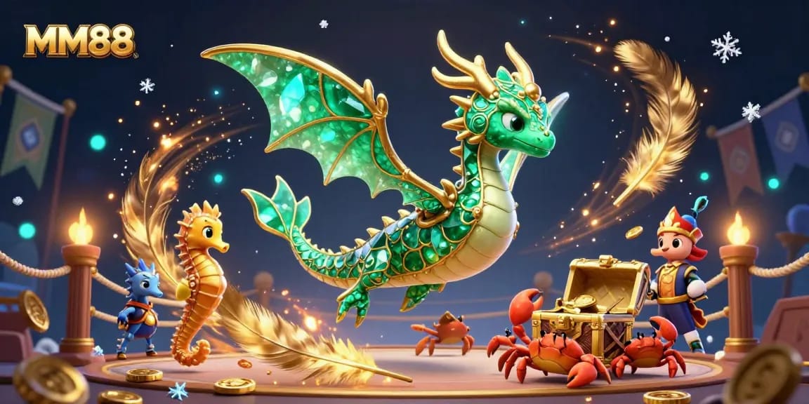 Experience exhilarating gambling with MM88 through a vibrant 3D scene packed with excitement and treasures