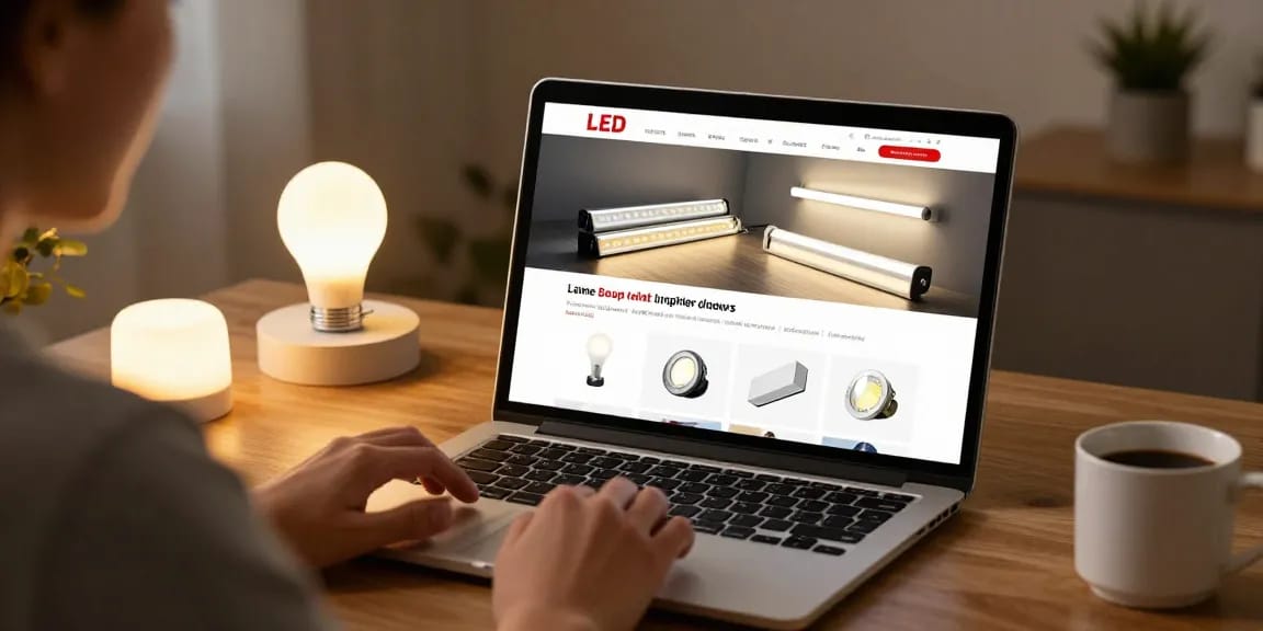 Banda LED product showcase for online shopping, featuring exclusive deals and reviews in an e-commerce setup.