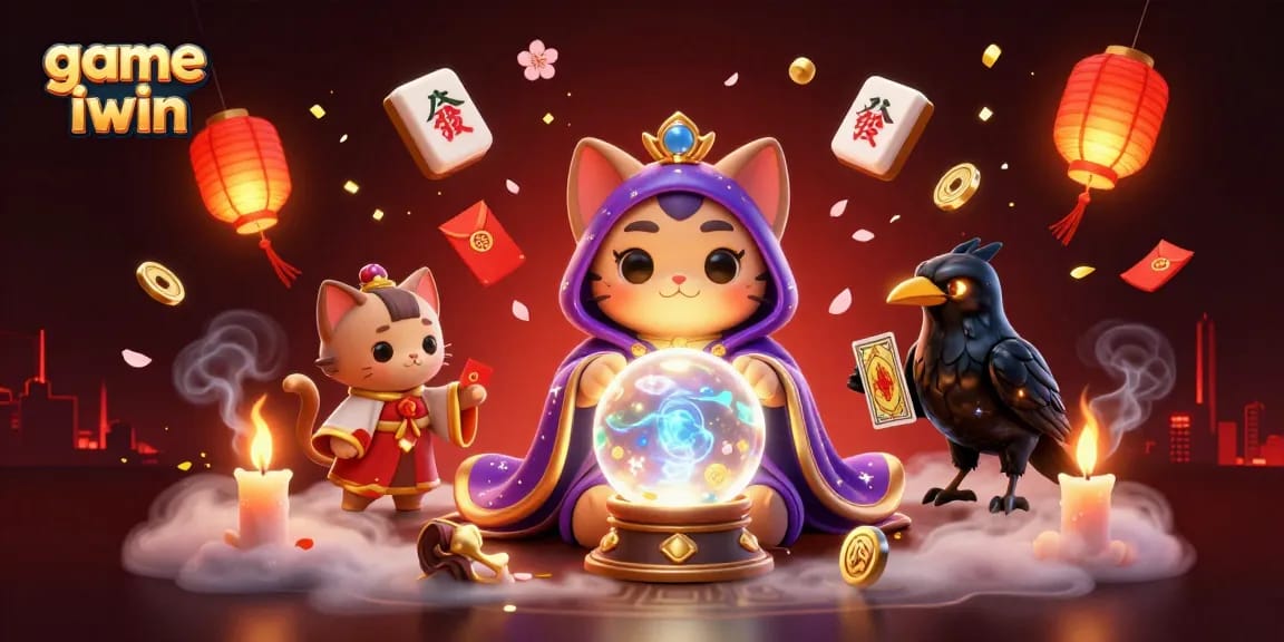 Play game iwin with immersive 3D mystical characters amid vibrant casino elements and rich graphics.