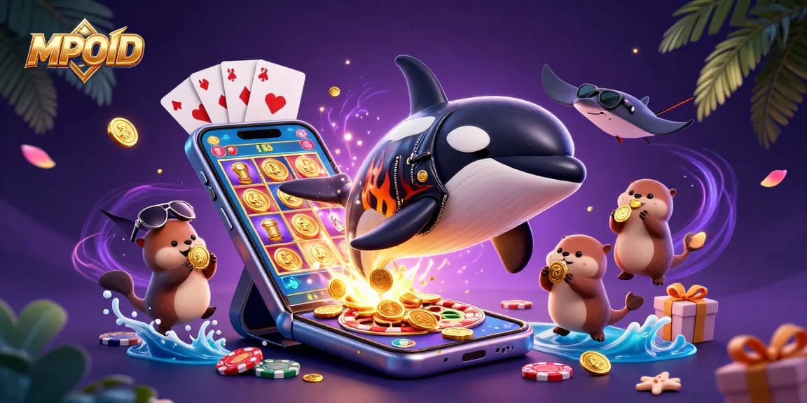Experience excitement with MPOID's vibrant scene featuring animated sea creatures and casino elements.