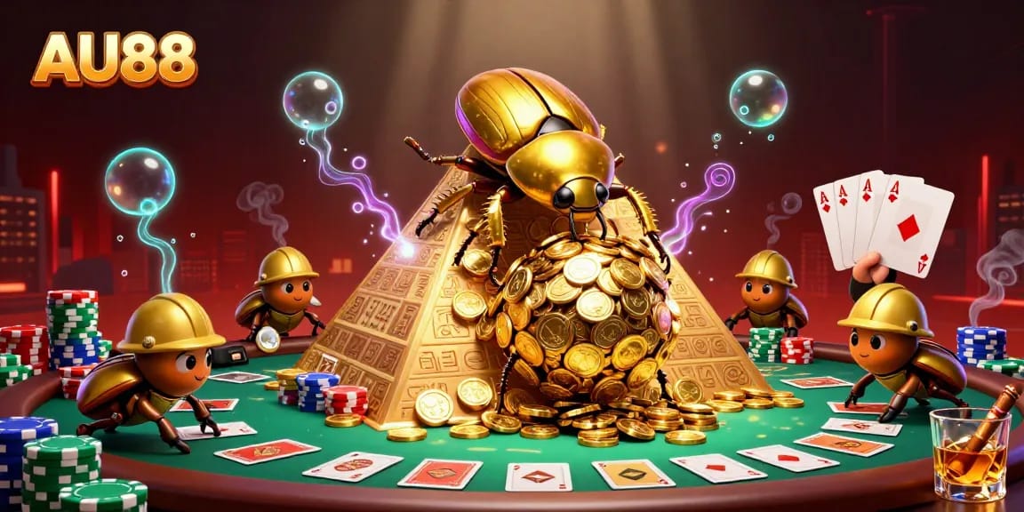 Engage with AU88's exciting online betting experience through this vibrant gaming illustration.