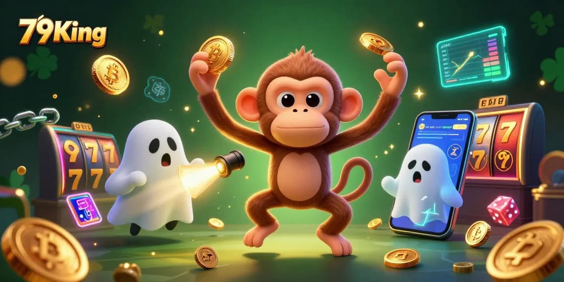 Experience the thrill of 79King as a ghost-hunting puppy tracks mischievous juggling in a casino.