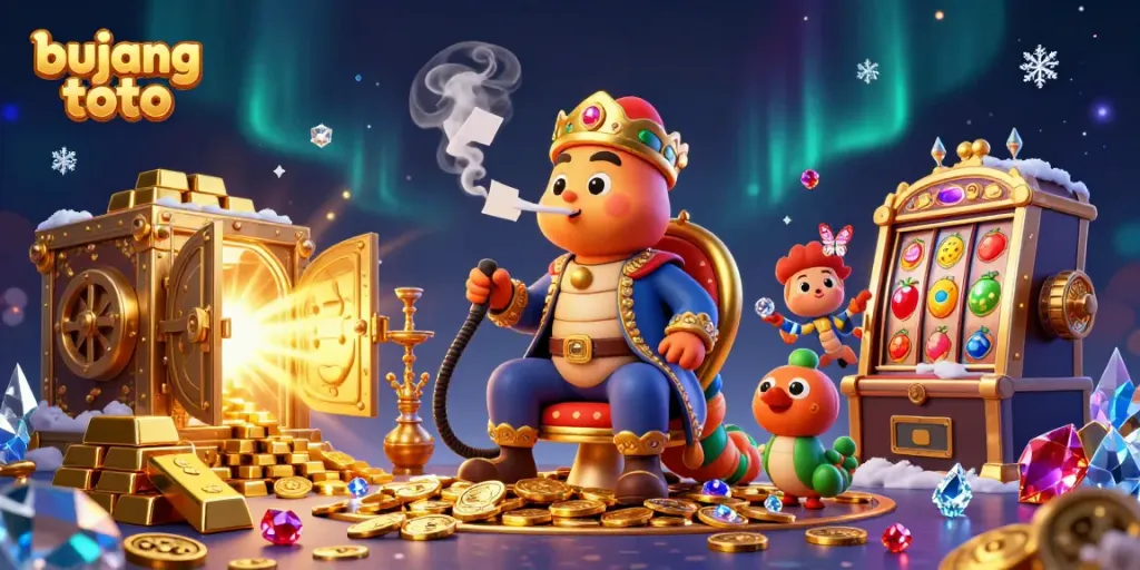 Experience the excitement of bujang toto with vibrant casino-themed characters and elements.