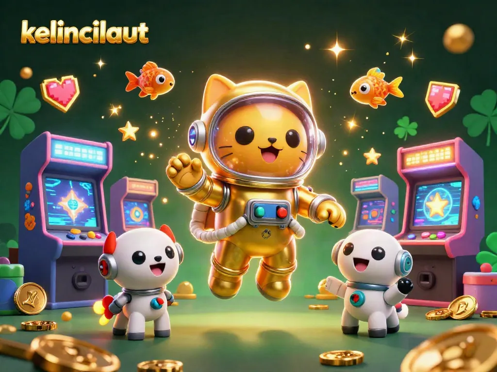 Engage in winning strategies at Kelincilaut with a vibrant 3D gambling-themed illustration.