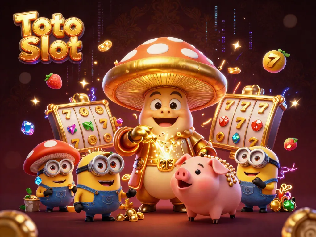 Toto Slot menawarkan pengalaman bermain slot yang mengasyikkan dengan elemen berwarna-warni dan karakter kartun yang menarik.