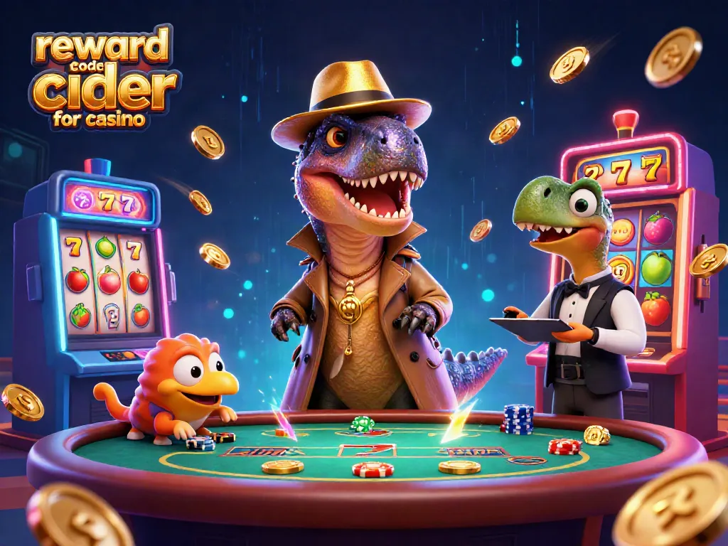 Spin the reels for fun with the reward code for cider casino, including colorful jackpots and playful characters.