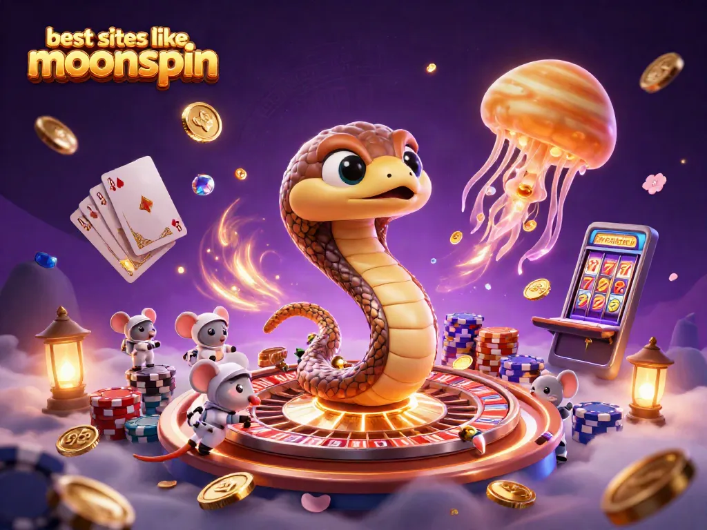 Join the best sites like moonspin with vibrant gaming action, showcasing roulette, slot machines, and more.