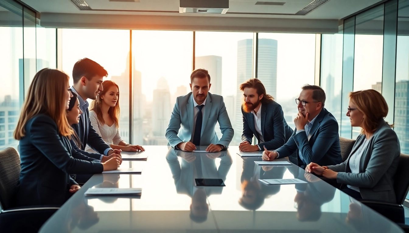 Dynamic teamwork at a PR agency Melbourne, collaborating in a modern office environment.
