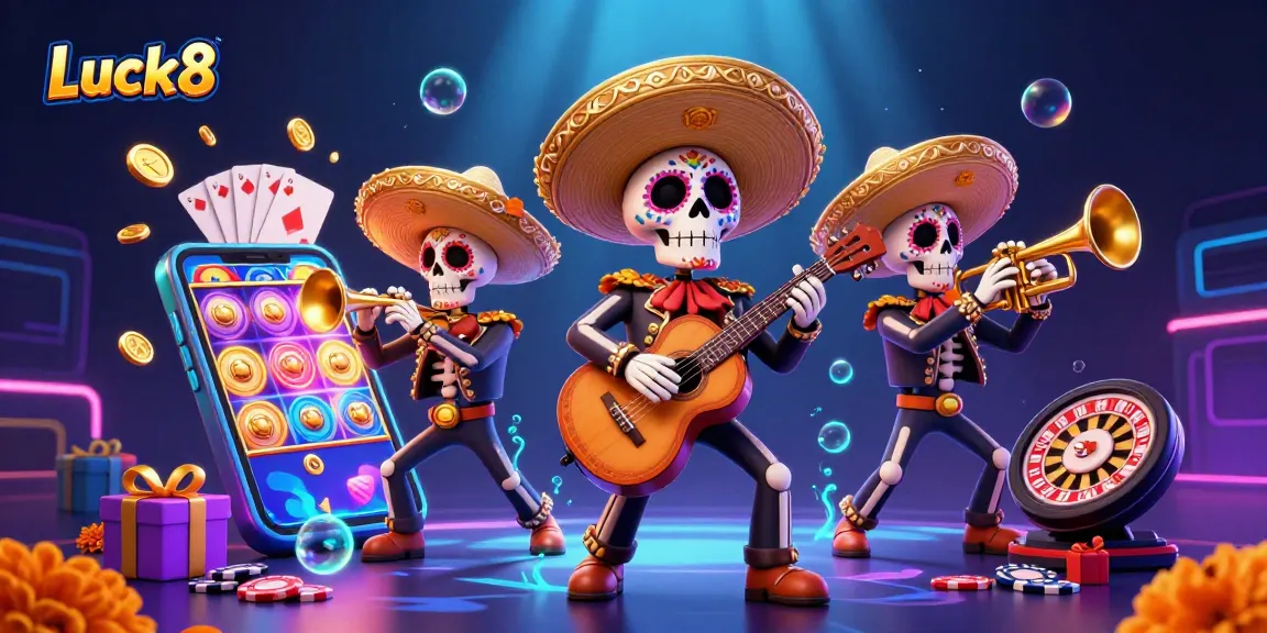 Experience exhilarating gameplay at Luck8 with vibrant casino-themed visuals and engaging characters.
