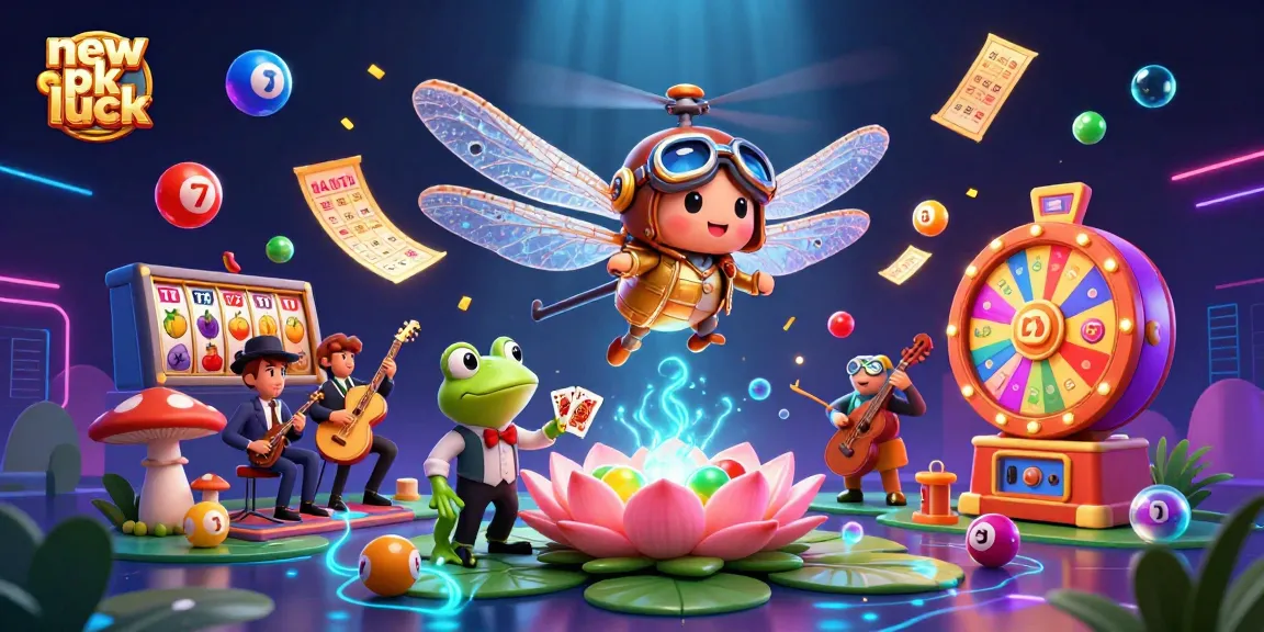 Experience the thrill of gaming with new pk luck in a vibrant casino scene featuring dragons and jazz frogs.