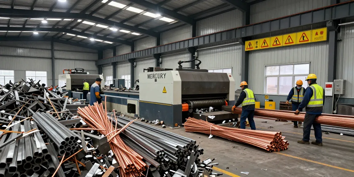 Proses pengolahan Mercury Scrap Metal di https://www.scrapsolutionplace.com/ dengan pekerja terampil memisahkan logam berkualitas tinggi.