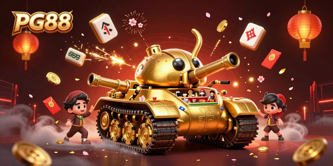 Engage with PG88's vibrant casino scene featuring a magical beetle tank revealing a miniature casino.