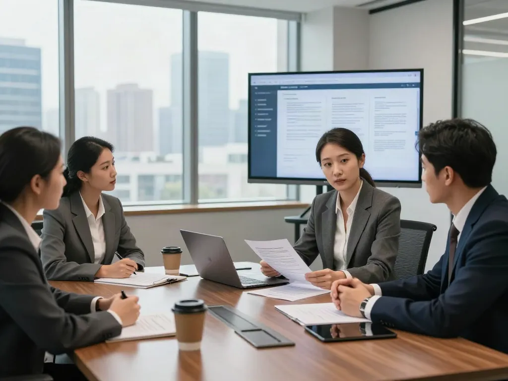 Legal advisors at Lead Roedl collaborating in a modern office.