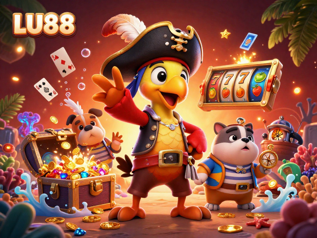 Experience the excitement of LU88 with a vibrant 3D pirate-themed casino adventure.