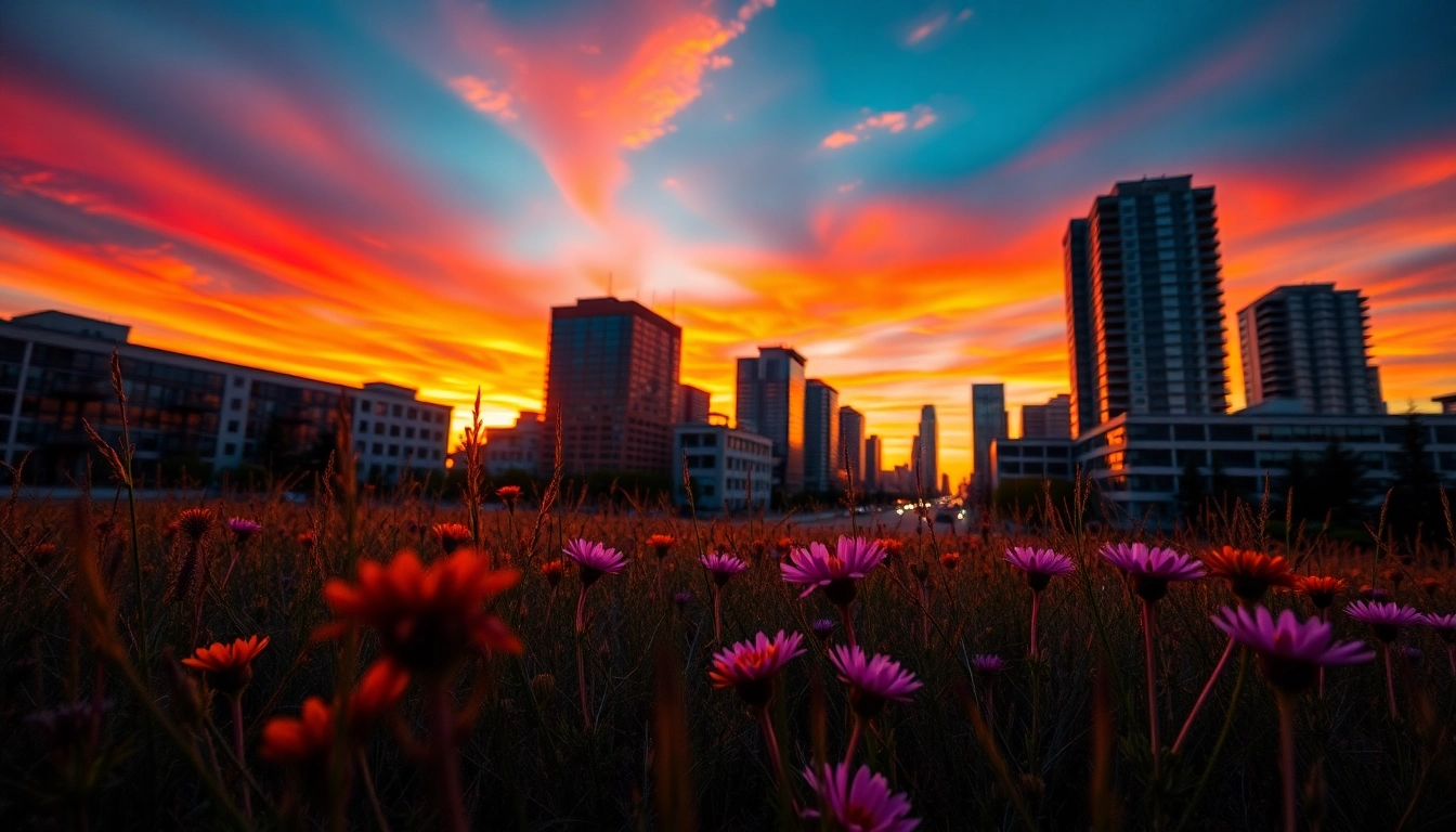 Capture of a photography company edmonton showcasing beautiful landscape in urban setting.