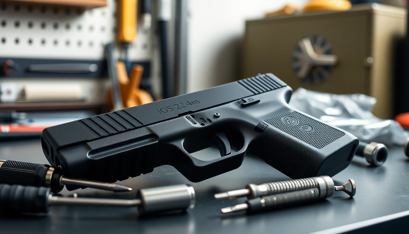 Detailed view of glock 26 gen 5 mos slide highlighting its precision and design features.