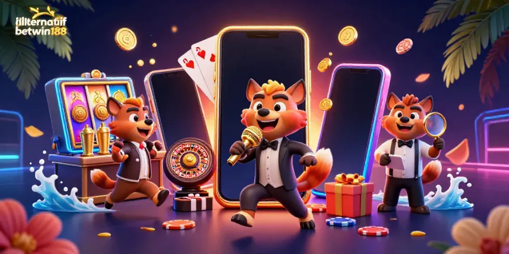 Aktivitas menarik di link alternatif betwin188 dengan karakter hyena di klub kasino komedi.