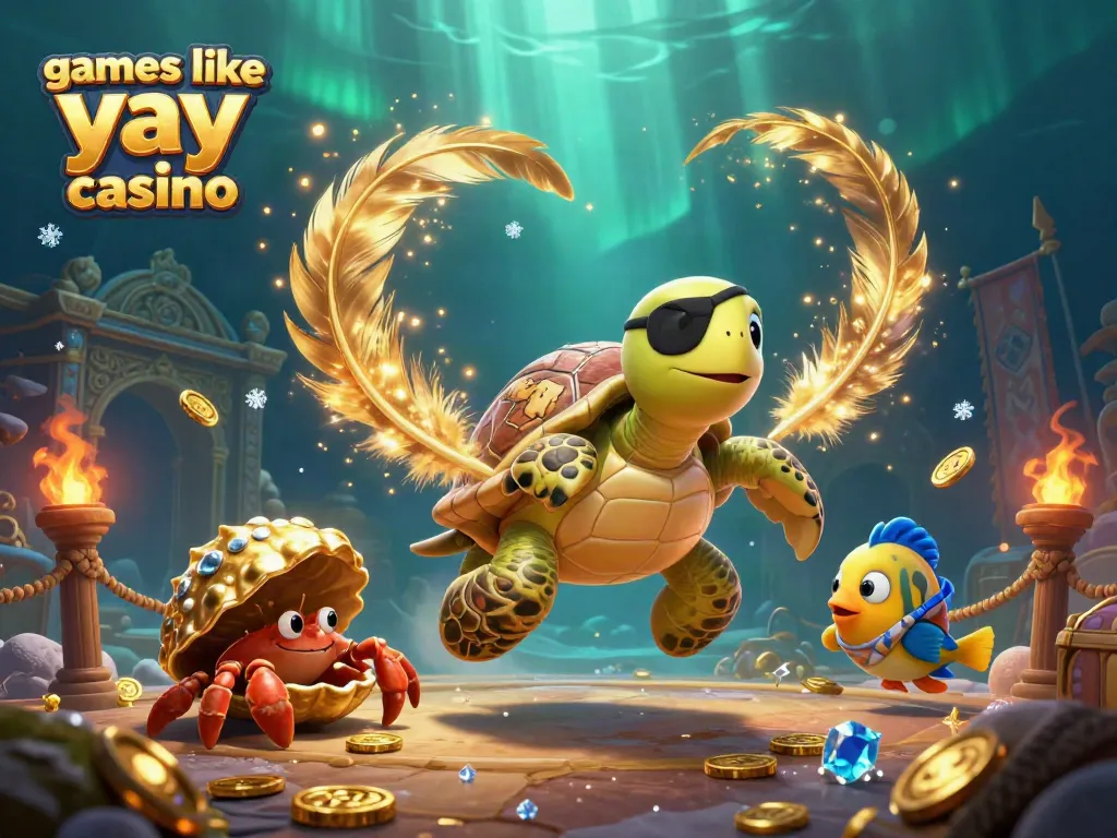 Explore games like yay casino with engaging characters playing in a vibrant casino-themed underwater scene.
