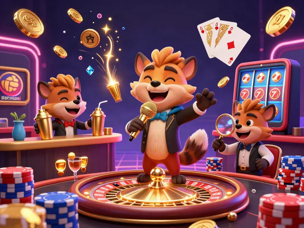 Experience the excitement of slot resmi as hyenas entertain at a vibrant casino club.