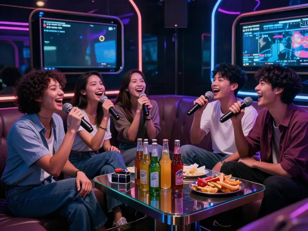 강남 달토에서 즐거운 시간을 보내는 사람들, 화려한 조명과 아늑한 공간