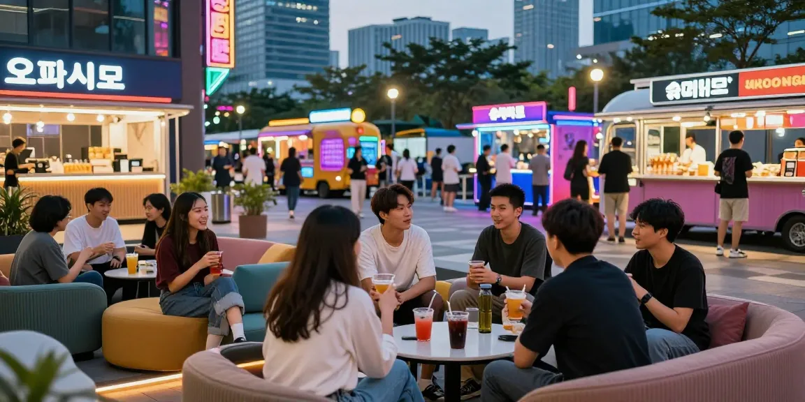 Discover vibrant 오피사이트 options in an urban entertainment scene with friends enjoying nightlife.