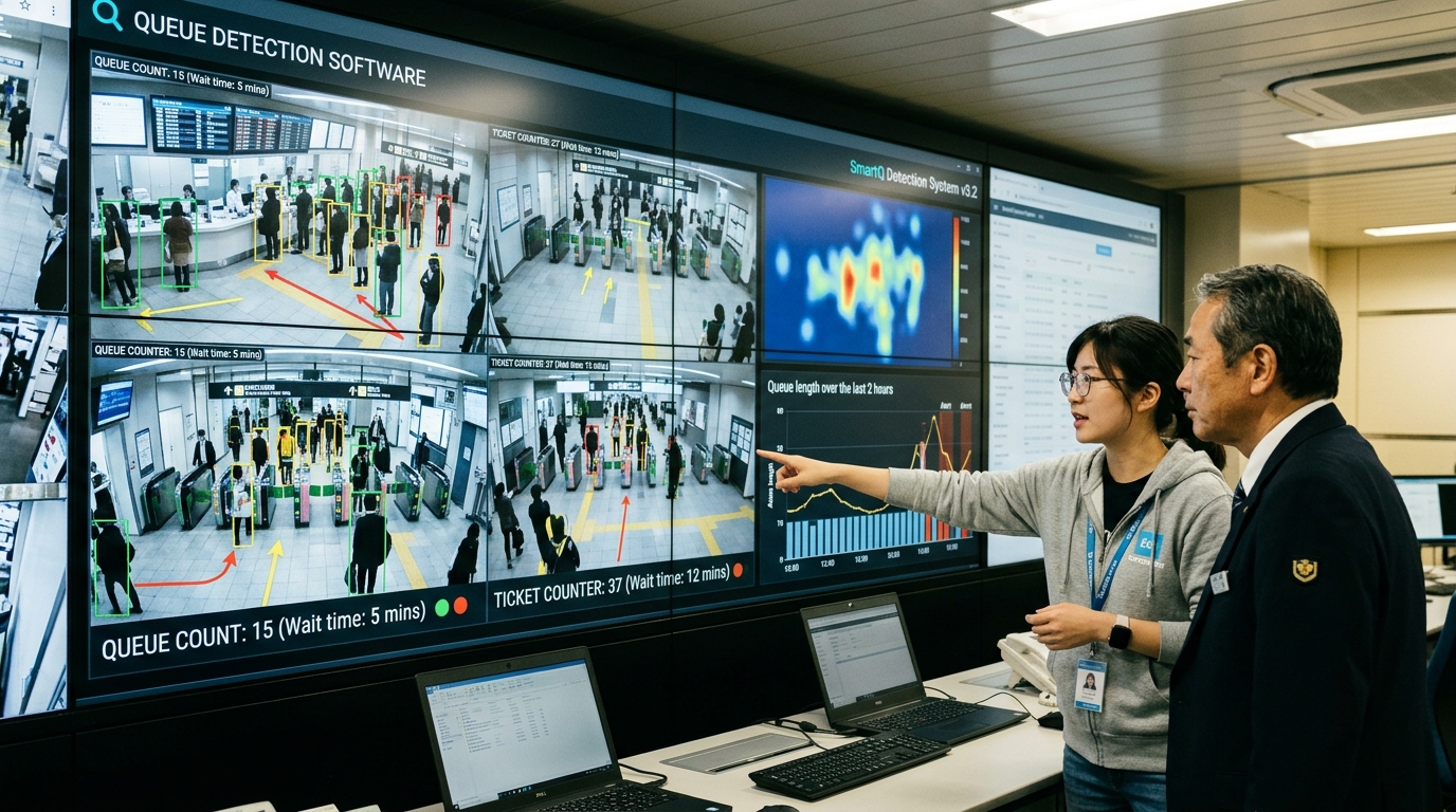 Queue Detection Software for Retail, Logistics and Public Spaces