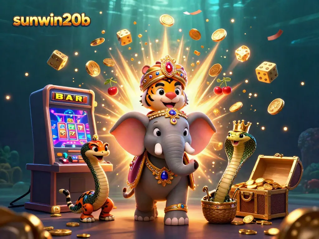 Engage with the thrilling slots experience at sunwin20b featuring vibrant characters and casino elements.